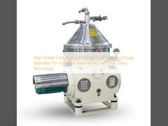 High Speed Operation DH Model Disk-Type Centrifuge Separator for Industrial Applications with Disk Stack Technology