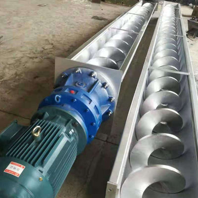 Carbon Steel Stainless Steel Shaft Screw Conveyor U Type Less Dry Powder Stone Sludge