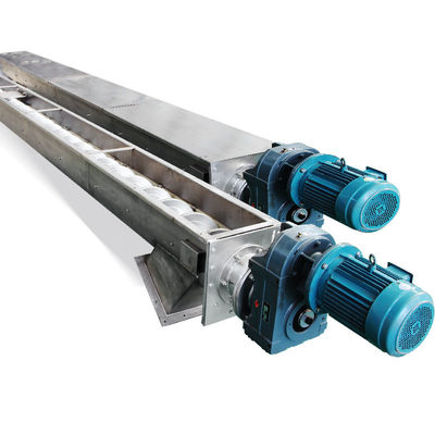 Manganese Steel Sludge Screw Conveyor Shaftless Spiral Conveyor For Sand Dry Powder