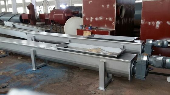 Carbon Steel Screw Belt Conveyor , 300mm Discharge Screw Conveyor