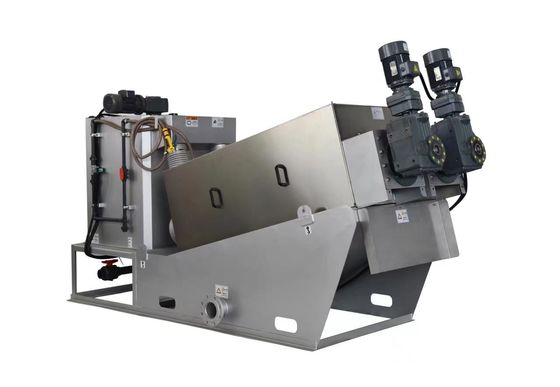 Screw Press Volute Sludge Dewatering Machine For Sewage Water Treatment Plant