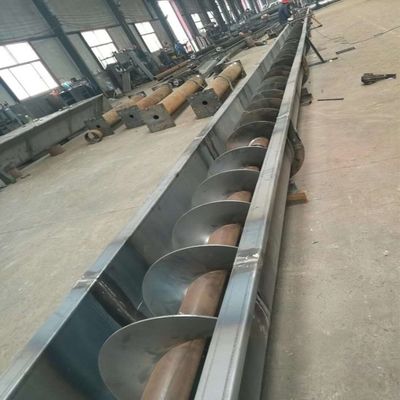 Carbon Steel U Shaped Sludge Screw Conveyor With Shaft