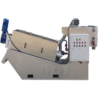 Spiral Type Screw Press Sludge Dewatering Machine SS 304 Material