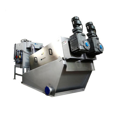 Automatic SS304 Spiral Sludge Dewatering Machine High Dehydration Rate