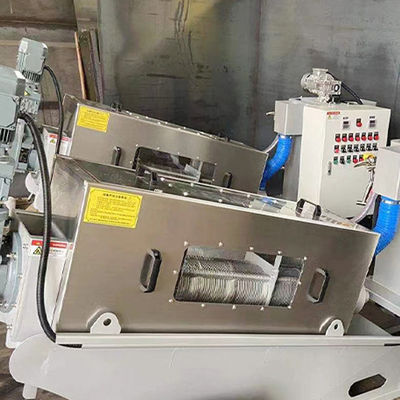 Full Automatic Stainless Steel Spiral sludge dehydrator system 2.23kw 380Volt
