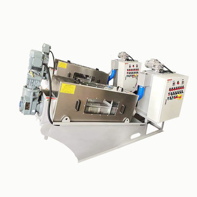 Full Automatic Stainless Steel Spiral sludge dehydrator system 2.23kw 380Volt