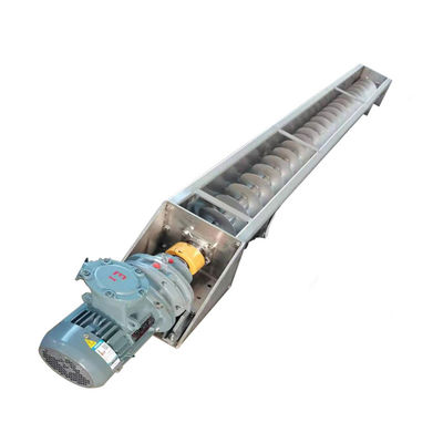 304 Stainless Steel U Shaped Shaftless Screw Conveyor Machine  1~20m length