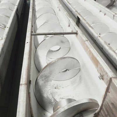 304 Stainless Steel U Shaped Shaftless Screw Conveyor Machine  1~20m length
