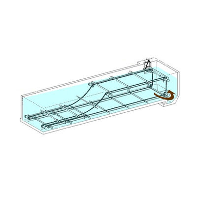 SS304 Chain Plate Sludge Scraper System 18m length  Sewage Treatment Plant