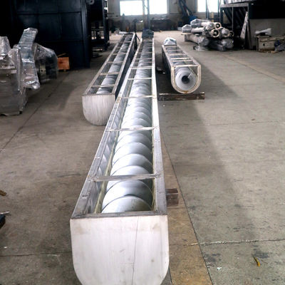 SS316 U Trough Stainless Steel Spiral Conveyor Powder Auger Conveyor 1~100m