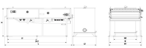 500mm Gravity Sludge Thickener , 5m3/h Gravity Belt Thickener