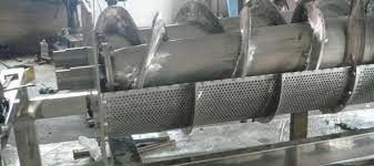 1.2m3/h Screw Press Filter , 200mm Sludge Screw Press