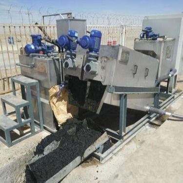 Carbon Steel Sludge Dewatering Machine , 0.3Kw Multi Disc Screw Press