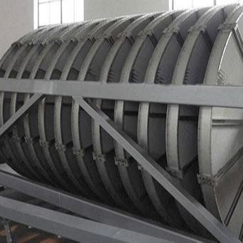 White Wastewater Treatment Tank , Fiber Rotating Drum Filter