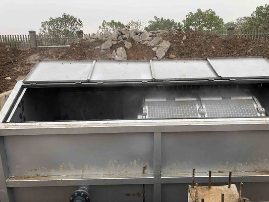 Stainless Steel Waste Water Filtration System , White Rotary Drum Filter