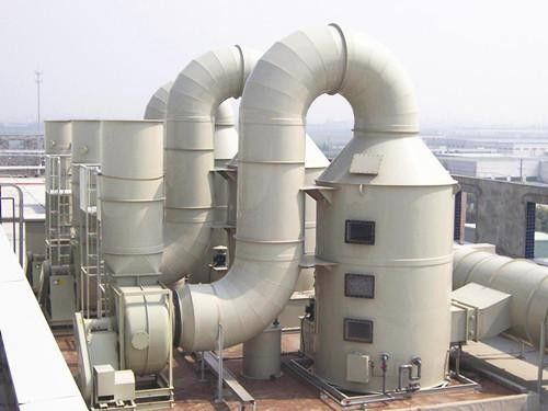 Chemical Gas Absorption Tower , White Spray Tower Scrubber