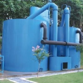 Blue Automatic Valveless Gravity Filter For Sewage Treatment