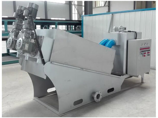 Stacked Screw Sludge Dewatering Equipment Two Motor 200mm